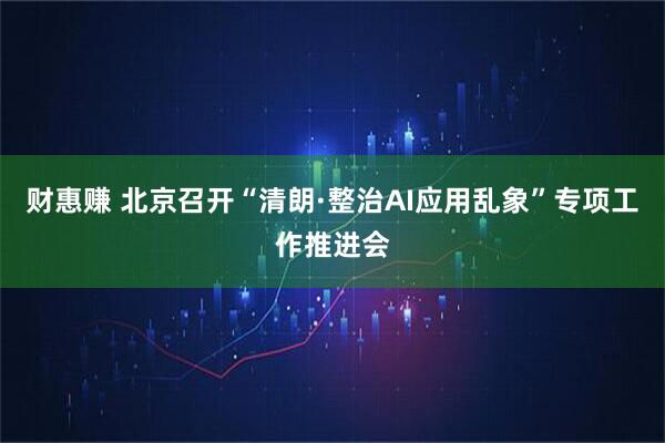 财惠赚 北京召开“清朗·整治AI应用乱象”专项工作推进会