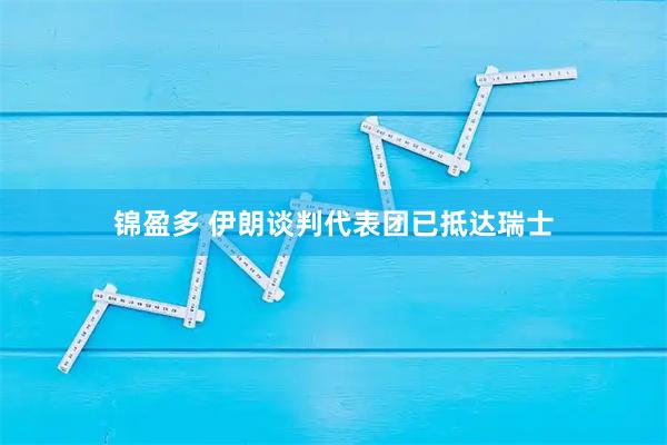 锦盈多 伊朗谈判代表团已抵达瑞士